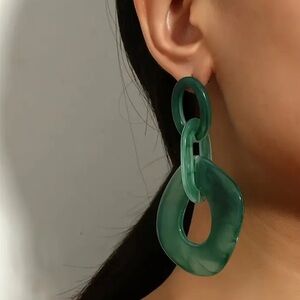ACRYLIC EARRINGS ❤️‍🔥 NWT IN TURQUOISE